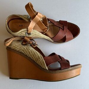 Schuler & Sons Philadelphia platform espadrille wedge sandals women’s 10